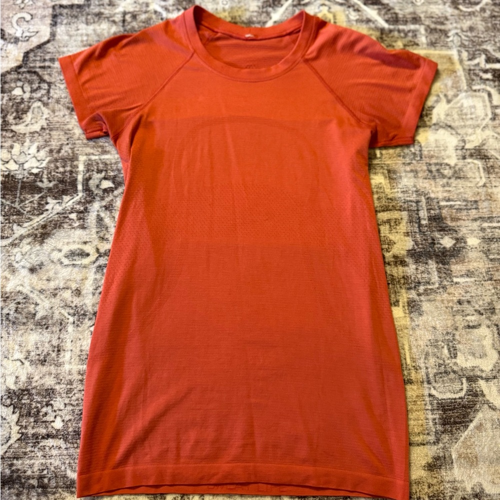 lululemon athletica orange Short Sleeve Top